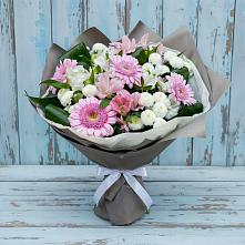 Букет цветов из:  Герберы, Альстромерии и Хризантемы #REPLACE_PRED# Стремилово
