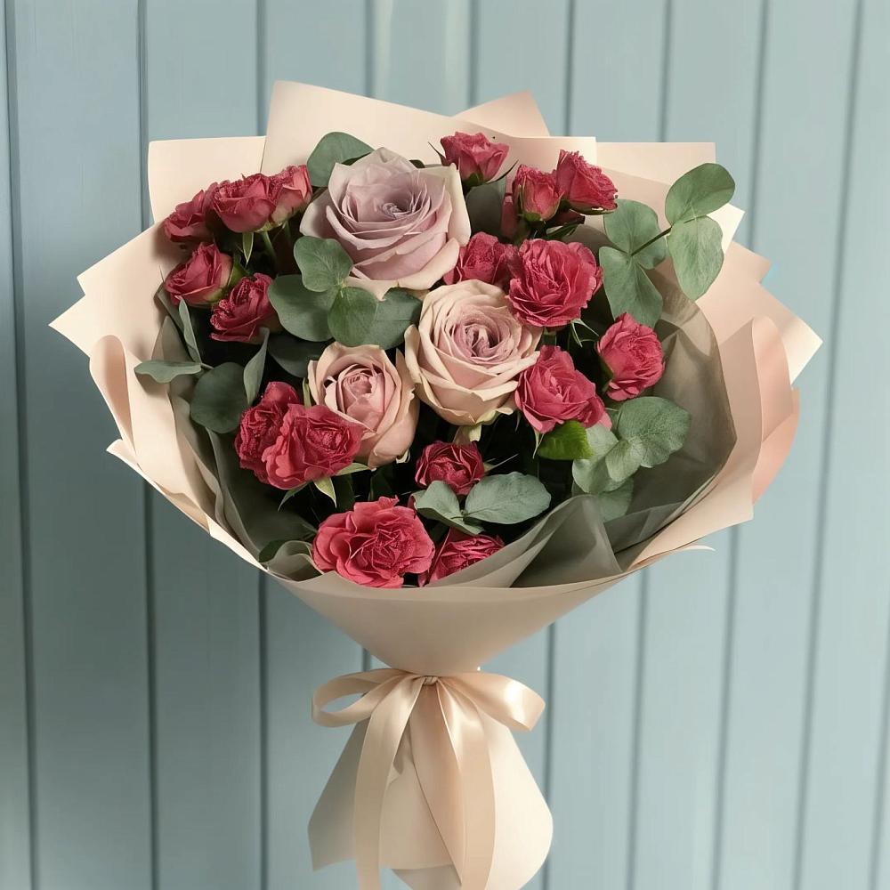Букет цветов из: Гвоздики и Розы в Стремилово