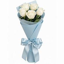 Букет 5 Белых роз Проуд в Стремилово
