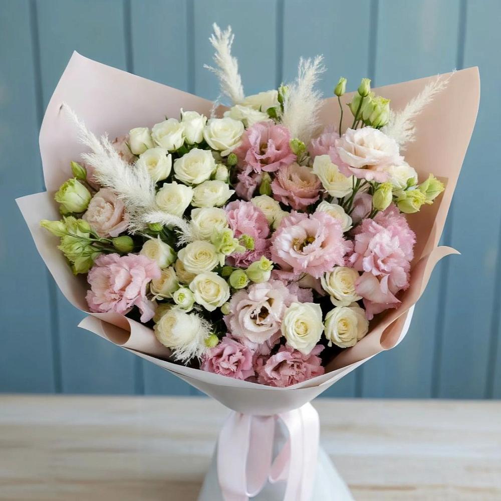 Букет цветов из: Альстромерии и Розы в Стремилово