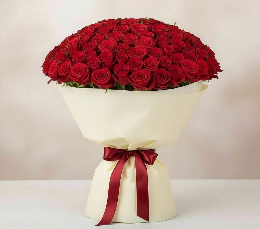Букет 101 Красная роза Милано в Стремилово
