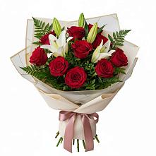 Букет цветов из:  Лилии и Розы в Стремилово