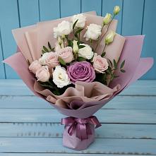 Букет цветов из:  Розы и Лизиантусы в Стремилово