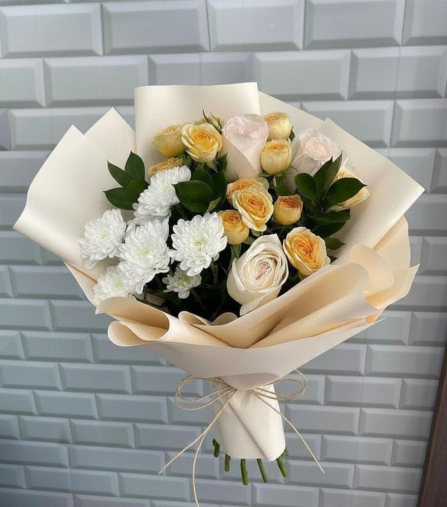 Букет цветов из: Розы и Хризантемы в Стремилово