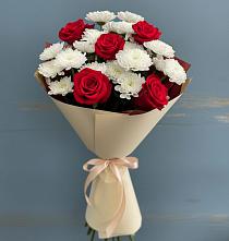 Букет цветов из:  Розы и Хризантемы в Стремилово