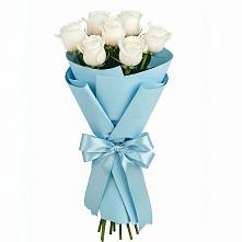 Букет 7 белых роз Проуд в Стремилово