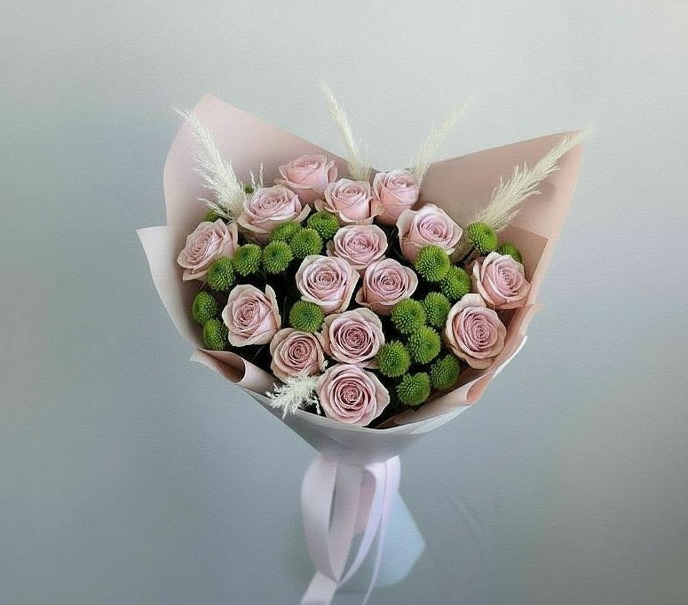 Букет цветов из: Розы и Хризантемы в Стремилово