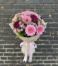 Букет цветов из:  Герберы и Хризантемы в Стремилово